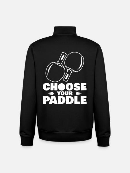 Table tennis player quote - Unisex Organic Zip Sweatshirt by Stanley/Stella - black