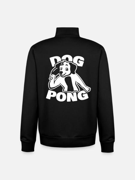 Table tennis dog - Unisex Organic Zip Sweatshirt by Stanley/Stella - black