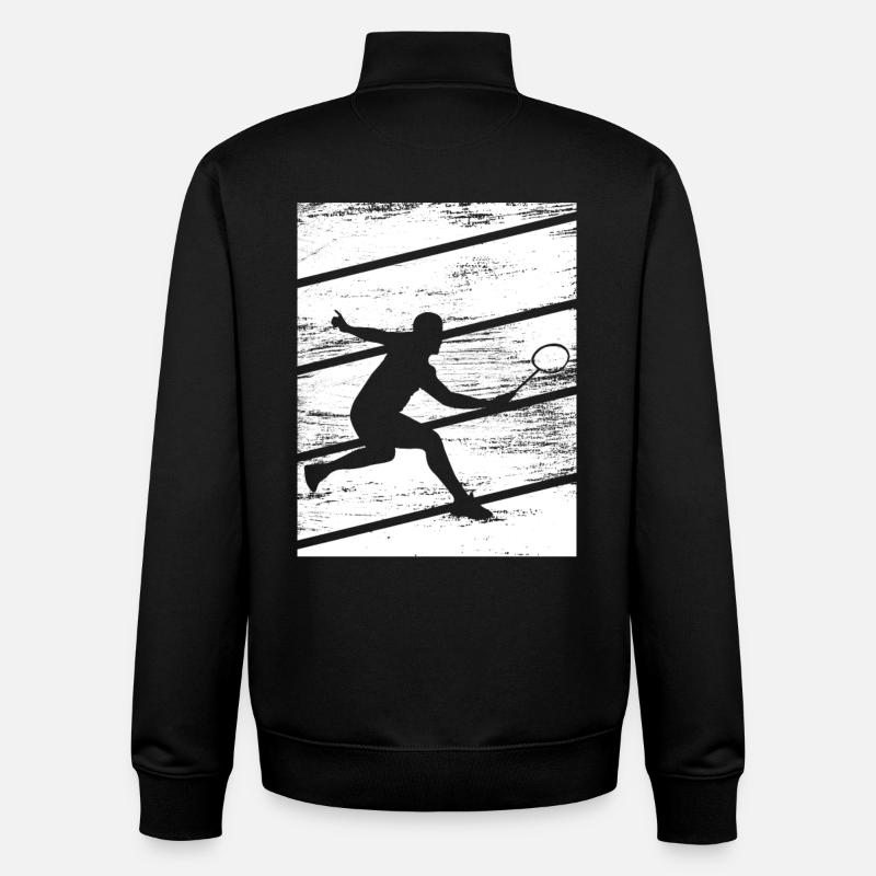 Badminton - Sweat zippé unisexe en coton bio Stanley/Stella - noir