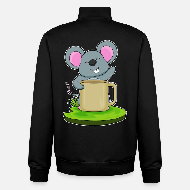 Mouse Mug - Unisex Organic Zip Sweatshirt by Stanley/Stella - black
