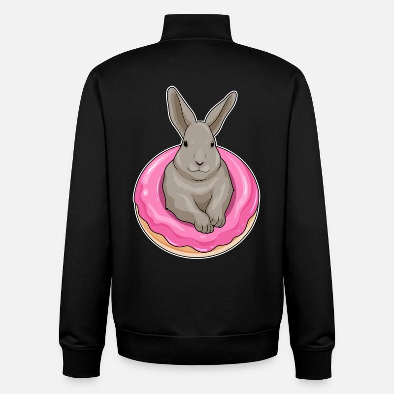 Hase Donut - Unisex Organic Zip Sweatshirt von Stanley/Stella - Schwarz