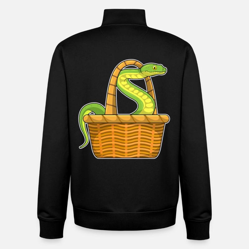 Schlange Korb - Unisex Organic Zip Sweatshirt von Stanley/Stella - Schwarz