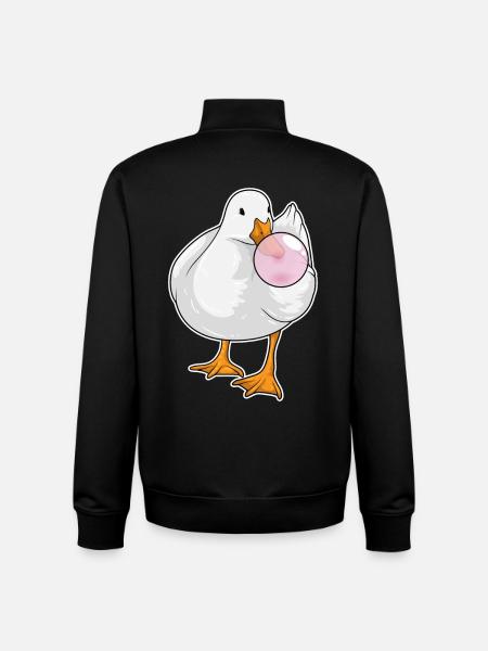 Duck chewing gum - Unisex Organic Zip Sweatshirt by Stanley/Stella - black