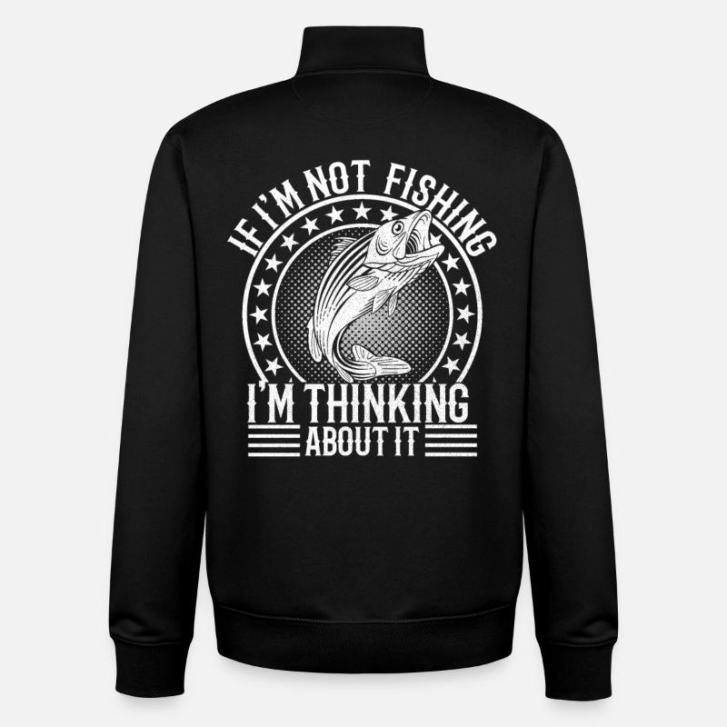 Pêche Chasse Fish Hunter - Sweat zippé unisexe en coton bio Stanley/Stella - noir
