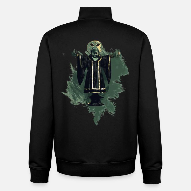 Munich look rétro élégant - Sweat zippé unisexe en coton bio Stanley/Stella - noir