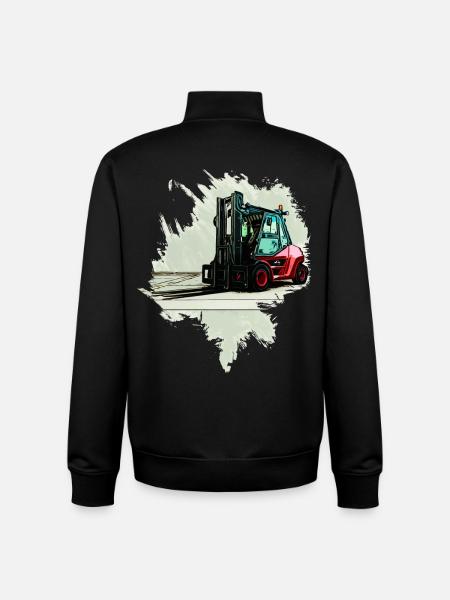 Forklift - Unisex Organic Zip Sweatshirt by Stanley/Stella - black