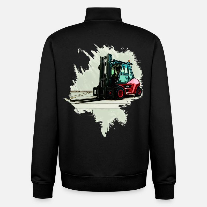 Forklift - Unisex Organic Zip Sweatshirt by Stanley/Stella - black