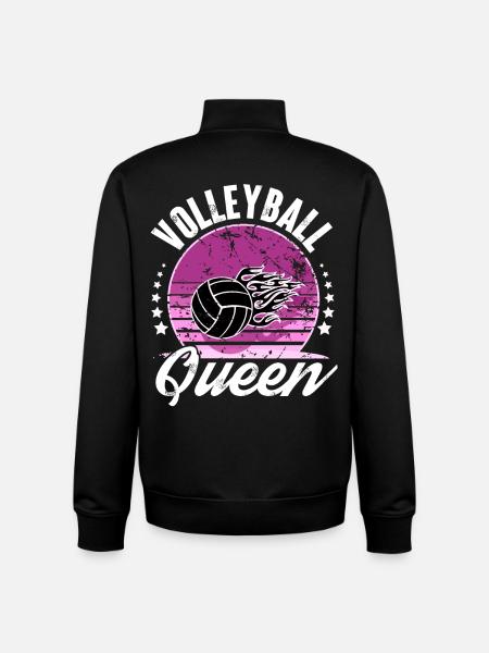 Volley-ball - Sweat zippé unisexe en coton bio Stanley/Stella - noir