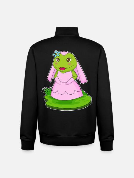 Frog Bridal Veil Wedding - Unisex Organic Zip Sweatshirt by Stanley/Stella - black