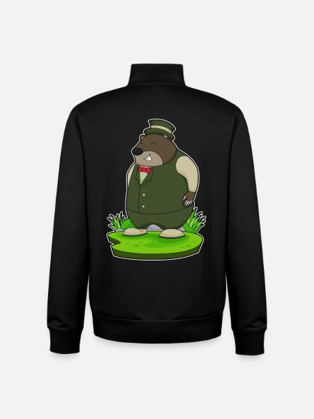 Mole Groom Suit Wedding - Unisex Organic Zip Sweatshirt by Stanley/Stella - black
