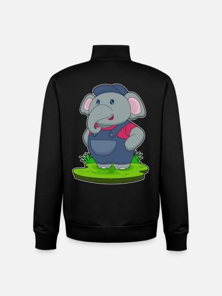 Atelier ouvrier de mécanicien d’éléphants - Sweat zippé unisexe en coton bio Stanley/Stella - noir
