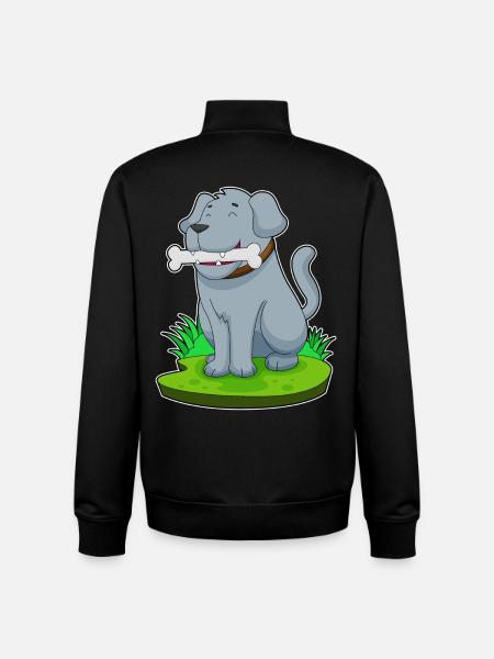 Dog Bones - Unisex Organic Zip Sweatshirt by Stanley/Stella - black