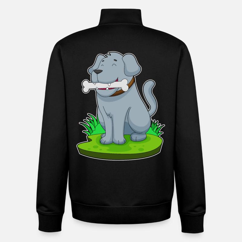 Os de chien - Sweat zippé unisexe en coton bio Stanley/Stella - noir
