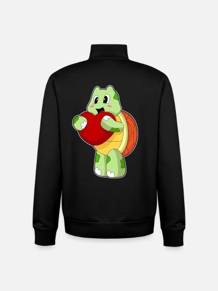 Turtle Heart - Unisex Organic Zip Sweatshirt by Stanley/Stella - black