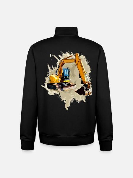 Schaufel-Bagger - Unisex Organic Zip Sweatshirt von Stanley/Stella - Schwarz