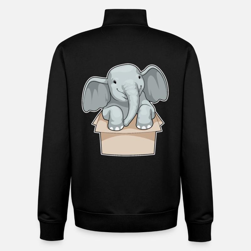 Boîte à éléphants - Sweat zippé unisexe en coton bio Stanley/Stella - noir