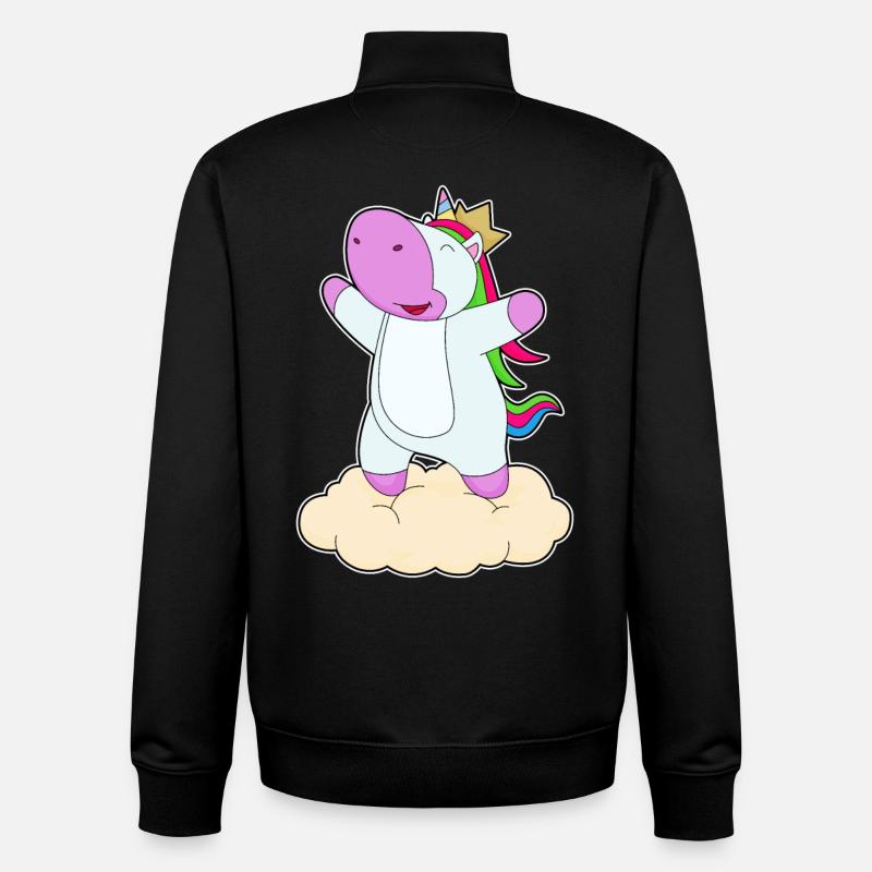 Einhorn Prinz Krone - Unisex Organic Zip Sweatshirt von Stanley/Stella - Schwarz