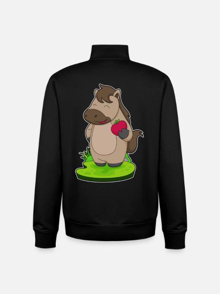 Pferd Apfel - Unisex Organic Zip Sweatshirt von Stanley/Stella - Schwarz