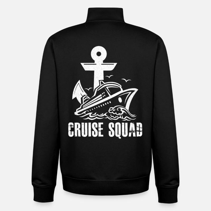 Cruise Ship Cruise Squad Cruise - Sweat zippé unisexe en coton bio Stanley/Stella - noir