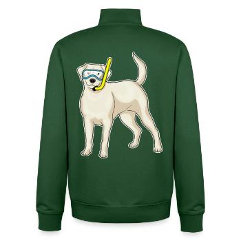 Retriever Taucher Schnorchel Tauchen - Unisex Organic Zip Sweatshirt von Stanley/Stella - Flaschengrün - Hinten - AI Model Male 185 dark (185cm)