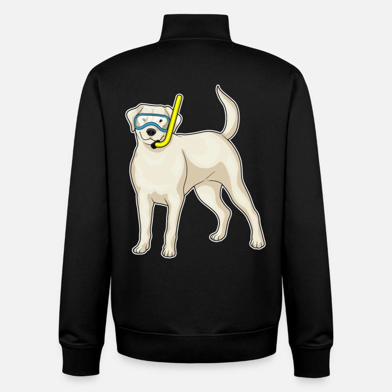 Retriever Diver Snorkel - Sweat zippé unisexe en coton bio Stanley/Stella - noir