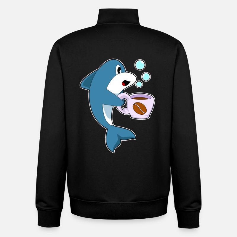 Tasse à café Delfin - Sweat zippé unisexe en coton bio Stanley/Stella - noir