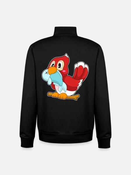 Poisson perroquet - Sweat zippé unisexe en coton bio Stanley/Stella - noir