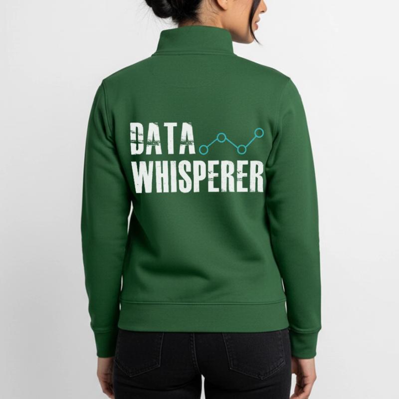 Data Whisperer Science Analyst Software Engineer Unisex Organic Zip Sweatshirt by Stanley/Stella