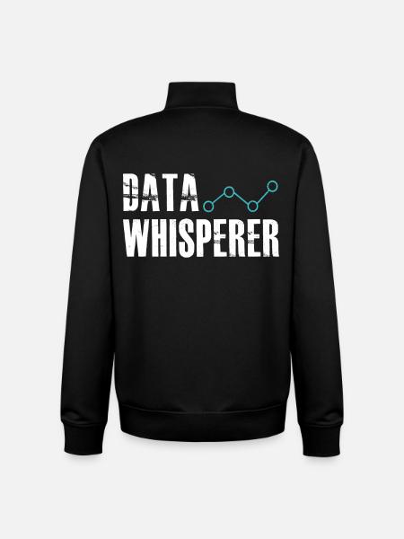 Data Whisperer Science Analyst Software Engineer - Unisex Organic Zip Sweatshirt by Stanley/Stella - black