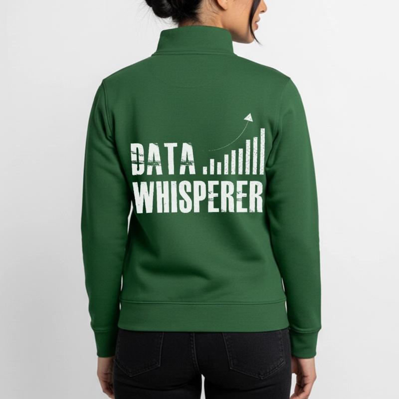Data Whisperer Science Analyst Software Engineer Unisex Organic Zip Sweatshirt by Stanley/Stella