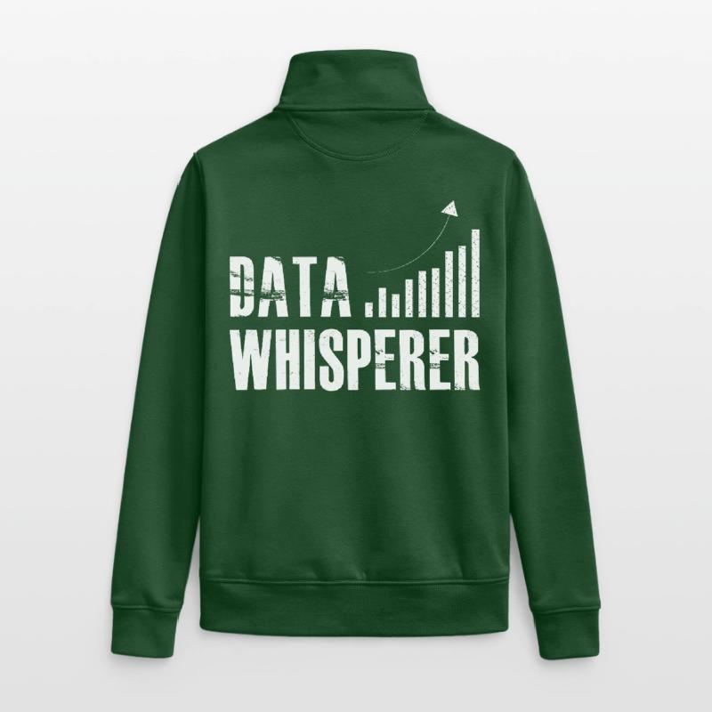 Data Whisperer Science Analyst Software Engineer Unisex Organic Zip Sweatshirt by Stanley/Stella