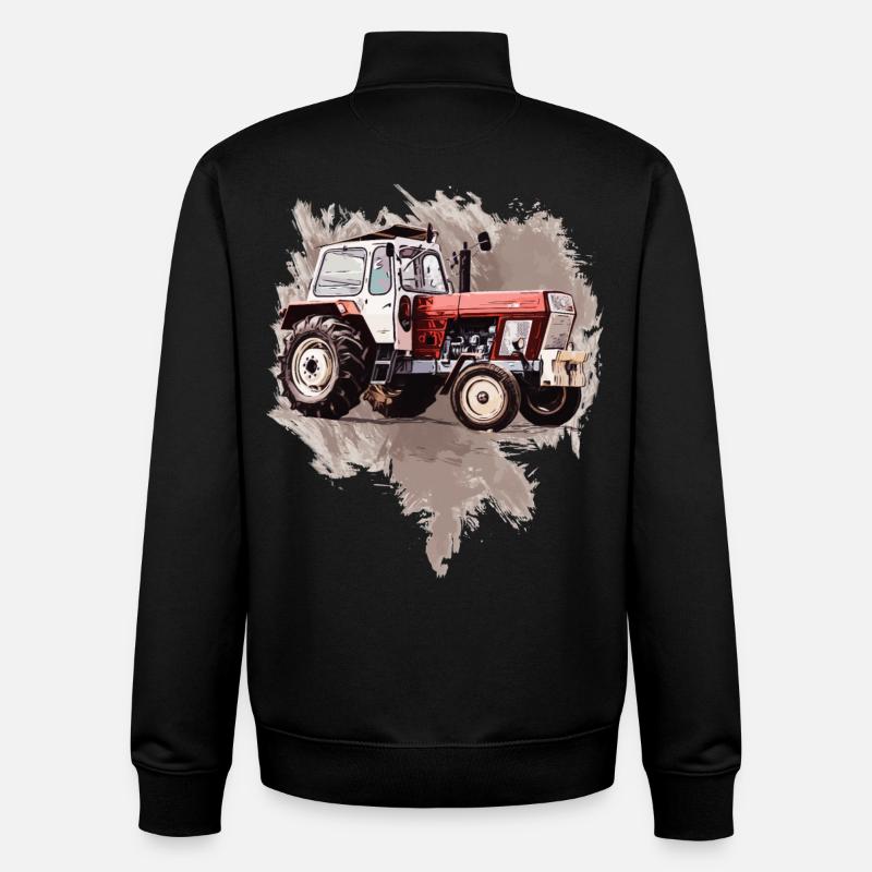 Fortschritt Tracteur ZT 304 - Sweat zippé unisexe en coton bio Stanley/Stella - noir