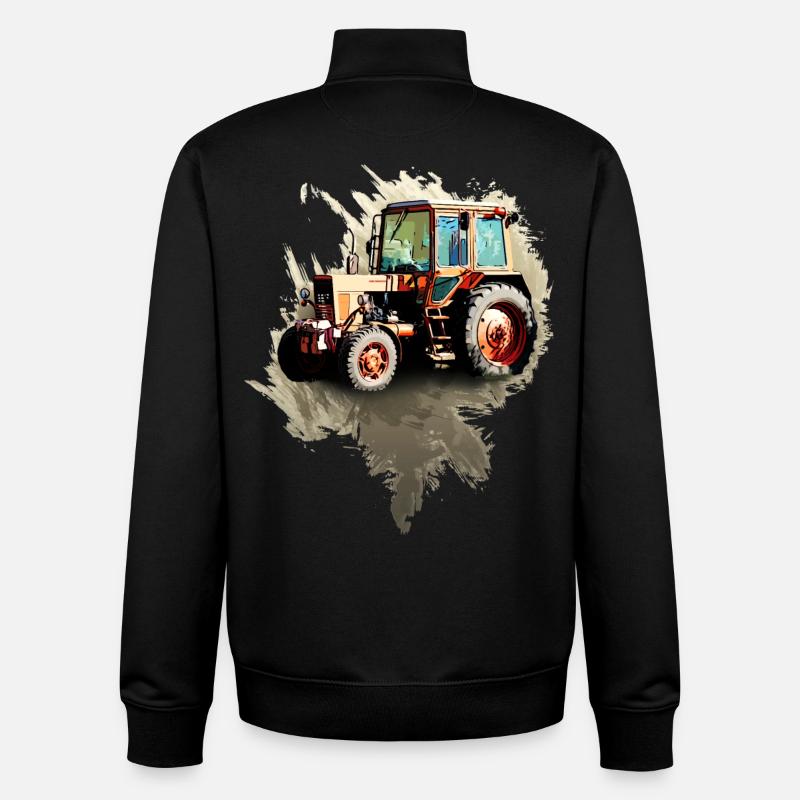 Belarus MTZ 82 Traktor - Unisex Organic Zip Sweatshirt von Stanley/Stella - Schwarz
