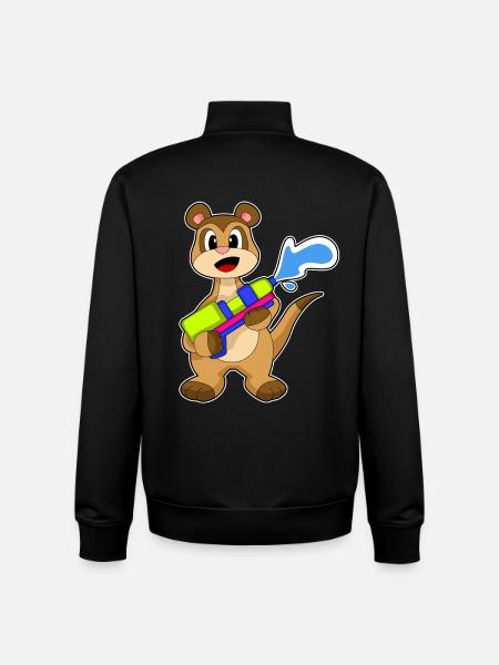 Meerkat Water Gun - Unisex Organic Zip Sweatshirt by Stanley/Stella - black