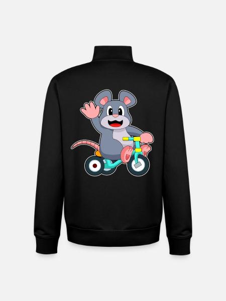 Rat Bicycle - Unisex Organic Zip Sweatshirt by Stanley/Stella - black