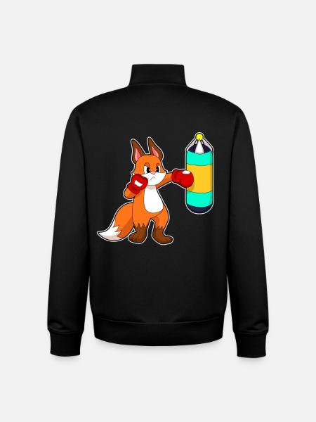 Fuchs Boxer Boxsack Boxen - Unisex Organic Zip Sweatshirt von Stanley/Stella - Schwarz