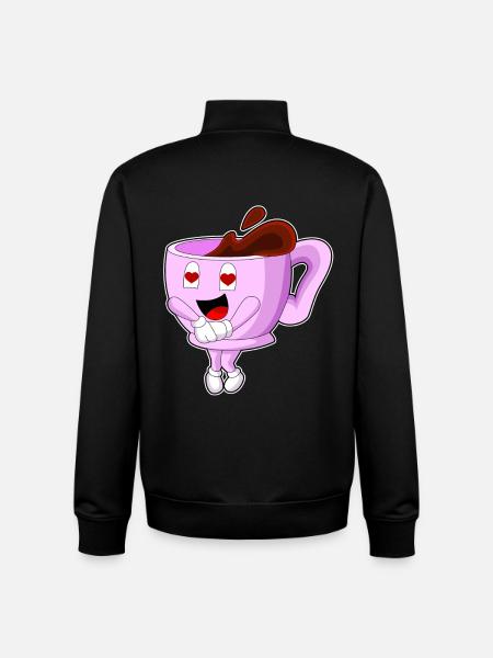 cup of coffee - Unisex Organic Zip Sweatshirt by Stanley/Stella - black
