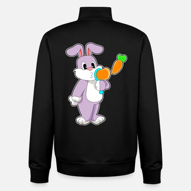 Bunny Soap Bubbles - Unisex Organic Zip Sweatshirt by Stanley/Stella - black
