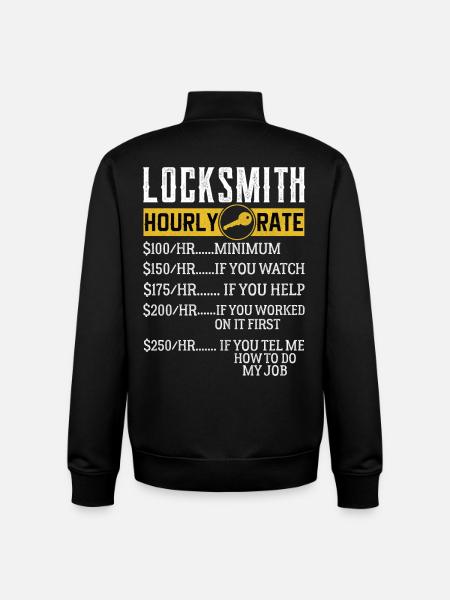 Locksmith Hourly rates Locksmith - Unisex Organic Zip Sweatshirt by Stanley/Stella - black