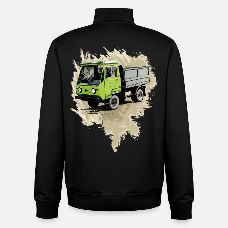 Multicar 25 - Sweat zippé unisexe en coton bio Stanley/Stella - noir