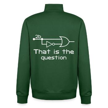 To Be Or Not To Be Electrical Engineer Circuit - Unisex Organic Zip Sweatshirt von Stanley/Stella - Flaschengrün - Hinten - AI Model Male 185 dark (185cm)
