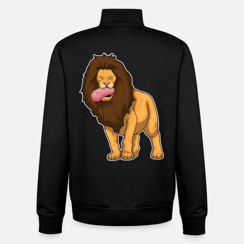Löwe Fleisch - Unisex Organic Zip Sweatshirt von Stanley/Stella - Schwarz