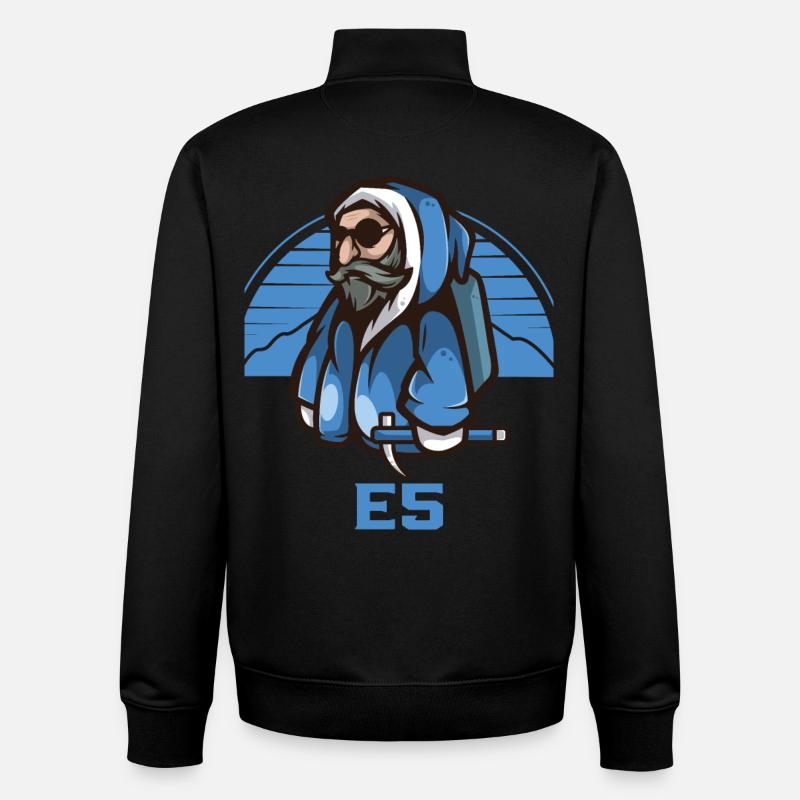 Alpenüberquerung E5 Alpenüberquerer - Unisex Organic Zip Sweatshirt von Stanley/Stella - Schwarz
