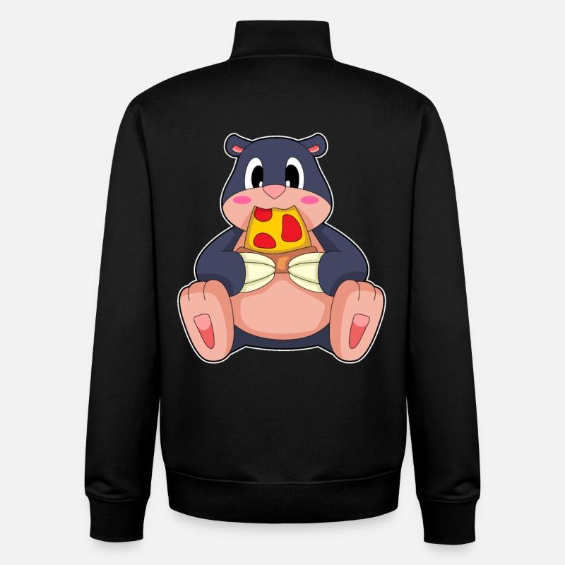 Maulwurf Pizza - Unisex Organic Zip Sweatshirt von Stanley/Stella - Schwarz