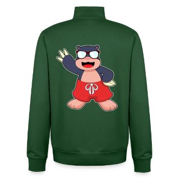 Maulwurf Sonnenbrille - Unisex Organic Zip Sweatshirt von Stanley/Stella - Flaschengrün - Hinten - AI Model Male 185 dark (185cm)