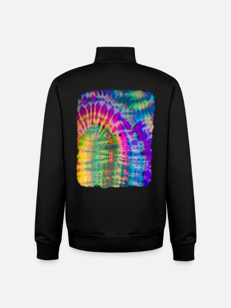 Tie Dye Batik - Unisex Organic Zip Sweatshirt by Stanley/Stella - black