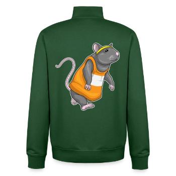Rat Jogger Jogging Sports - Sweat zippé unisexe en coton bio Stanley/Stella - vert bouteille - Dos - AI Model Male 185 dark (185cm)