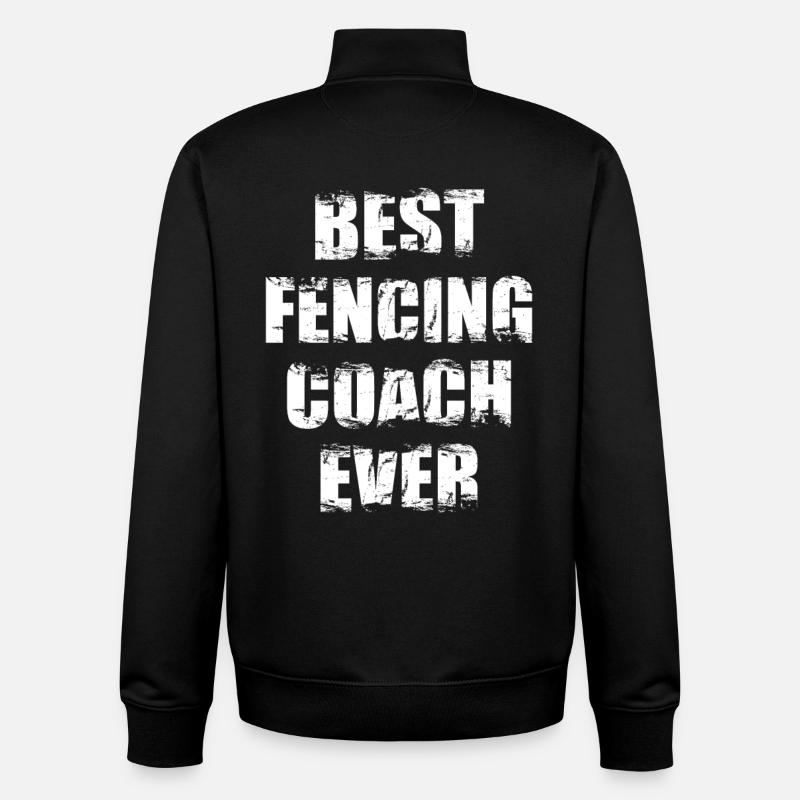 Best Fencing Instructor - Unisex Organic Zip Sweatshirt by Stanley/Stella - black