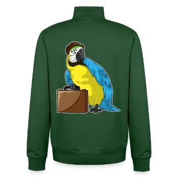 Porte-documents Parrot Entrepreneur - Sweat zippé unisexe en coton bio Stanley/Stella - vert bouteille - Dos - AI Model Male 185 dark (185cm)