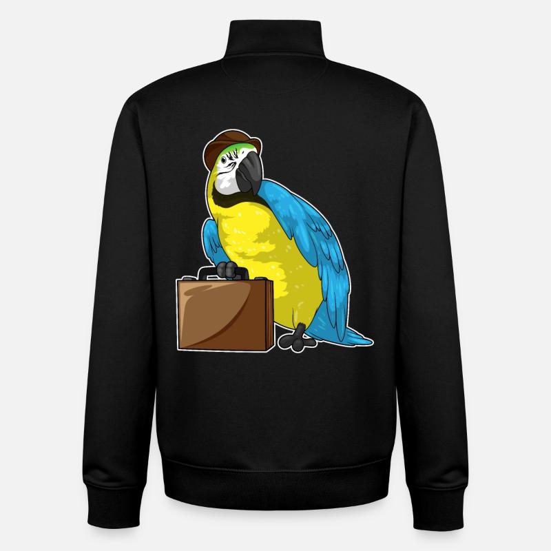 Parrot Entrepreneur Briefcase - Unisex Organic Zip Sweatshirt by Stanley/Stella - black